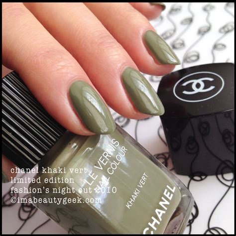 chanel nail varnish boots|Chanel khaki vert nail polish.